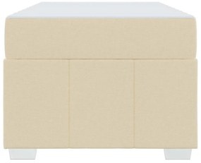vidaXL Σκελετός Κρεβατιού με στρώμα Κρεμ 80 x 200 cm ύφασμα