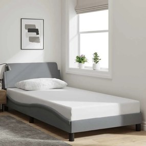 vidaXL Σκελετός Κρεβατιού Dover Γκρι 100x190 εκ Υφασμάτινο
