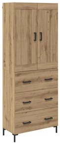 vidaXL Highboard με συρτάρι 2 pcs Artisan Oak Επεξεργασμένο ξύλο