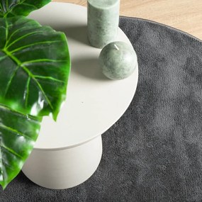 vidaXL Χαλί OVIEDO με Κοντό Πέλος Ανθρακί Ø 160 εκ.