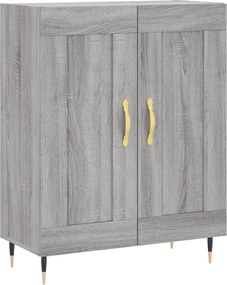 vidaXL Ντουλάπι Γκρι Sonoma 69,5 x 34 x 180 εκ. Επεξεργασμένο Ξύλο