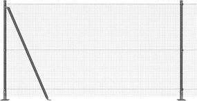 vidaXL Στύλος Περιφράξεων Γκρι 25 x 1,2 μ. (19 x 19 χιλ. δίκτυο)