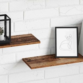 vidaXL Ράφι Βιβλίων 4 pcs Καφέ 100 x 20 x 1,5 cm Επεξεργασμένο ξύλο
