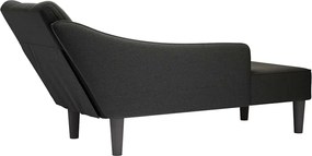 vidaXL Σαλόνι πολυθρόνας με δεξί μπράτσο Μαύρο ύφασμα
