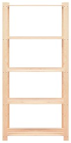 vidaXL Ραφιέρες 5 Επιπέδων 3 τεμ 250 κ 80x38x170 εκ Μασίφ Ξύλο Πεύκου