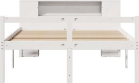 vidaXL Κρεβάτι Βιβλιοθήκη Χωρίς Στρώμα 140x200 εκ Μασίφ Ξύλο Πεύκο