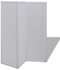 vidaXL Διαχωριστικό μπανιέρας 117 x 120 cm 3 Πάνελ πτυσσόμενα