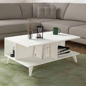 Τραπεζάκι σαλονιού Sedra χρώμα λευκό 90x60x38,6εκ.