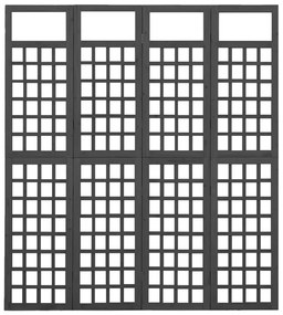 ΔΙΑΧΩΡΙΣΤΙΚΟ ΔΩΜ./ΚΑΦΑΣΩΤΟ 4 ΠΑΝΕΛ ΜΑΥΡΟ 161X180 ΕΚ ΞΥΛΟ ΕΛΑΤΗΣ 316483