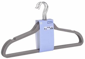 Κρεμάστρες Ρούχων (Σετ 5τμχ) Wenko Flocked Grey 64101100