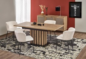 LAMELLO extension table, artisan oak / black