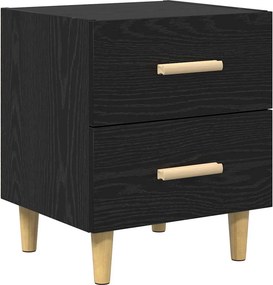 vidaXL Ντουλάπι κρεβατιού 2 τμχ. Μαύρη Οξυά 40 x 35 x 47.5cm