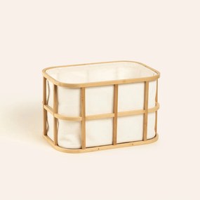 Stewehome φυσικό καλάθι από μπαμπού Πολύχρωμο 32x23x20 cm