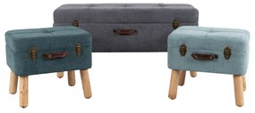 Liberta BABUS ΣΚΑΜΠΟ SET 3ΤΕΜ ΓΚΡΙ ΜΕΝΤΑ 100x40xH47cm 100x40xH47cm 16-0501