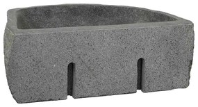 vidaXL Κρεμαστή Λεκάνη Γκρι (38-45) x (30-35) x 15 εκ. Πέτρα Ποταμού
