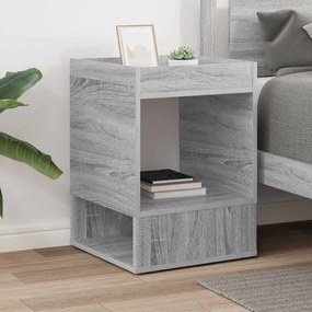 vidaXL End Table Γκρίζο Σονομα 40 x 40 x 56 εκ. Επεξεργασμένο ξύλο