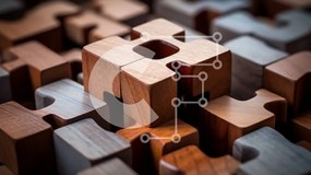 Intra Συλλεκτικό Ξύλινο Παζλ Plywood  4mm - Ξύλινα κομμάτια παζλ στοιβαγμένα σε σχήμα πυραμίδας Σε Ξύλινο Κουτί - Διαστάσεις: 10x10 cm – 25 κομμάτια