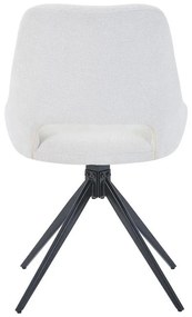 Καρέκλα περιστρεφόμενη Luciano I σε μπεζ ύφασμα-πόδι μεταλλικό μαύρο 52.5x54x85εκ 52.5x54x85 εκ.