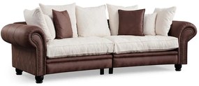 Καναπές Τριθέσιος Fresno 560ARE1548 300x115x80cm Brown-White