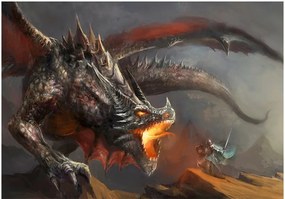 Αυτοκόλλητη φωτοταπετσαρία - Dragon fire - 343x245