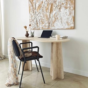 Γραφείο Τραβερτίνη ERIBES 120x60x75