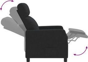 vidaXL Κάθισμα μασάζ Μαύρο Ύφασμα