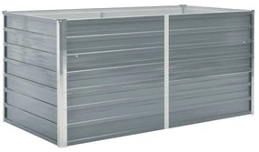 vidaXL Ζαρντινιέρα Ψηλή Γκρι 160 x 80 x 77 εκ. από Γαλβανισμένο Χάλυβα