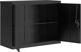vidaXL Αρχειοθήκη Μαύρη 90 x 40 x 70 εκ. από Ατσάλι