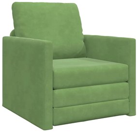 vidaXL Καναπές-κρεβάτι Ανοιχτό πράσινο 74 x 77 x 81 εκ. Βελούδο
