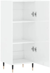 vidaXL Ντουλάπι Γυαλιστερό Λευκό 34,5x34x90 εκ. Επεξεργασμένο Ξύλο