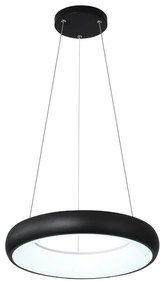 InLight Κρεμαστό φωτιστικό LED 24W 3CCT από μαύρο και λευκό ακρυλικό D:40cm (42023-B-Black)