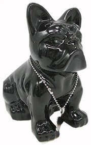 Διακοσμητικό Σκυλάκι Κεραμικό Μαύρο Art Et Lumiere 20,5x12,5x24εκ. 30504