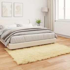 vidaXL Χαλί από τεχνητό πρόβειο δέρμα TAFALLA Κρεμ 160 x 230 cm