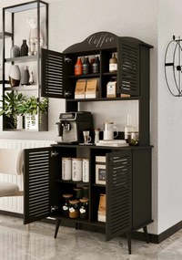 Έπιπλο Μπαρ Καφέ Μαύρο BRADO 90x40x20