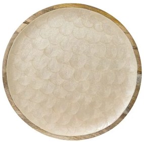 Beauty Home Διακοσμητικός Δίσκος από Ξύλο Μάνγκο 48 cm