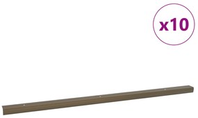 vidaXL Βάση Σκάλας 10 pcs Καφέ 67 cm Αλουμίνιο