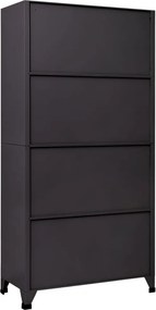 vidaXL Φοριαμός Ανθρακί 90 x 40 x 180 εκ. Ατσάλινος