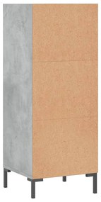 vidaXL Ντουλάπι Γκρι Σκυροδέματος 34,5x32,5x90 εκ. Επεξεργασμένο Ξύλο