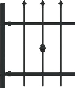 vidaXL Φράχτης με Σπίθες Μαύρο 200 x 130 εκ