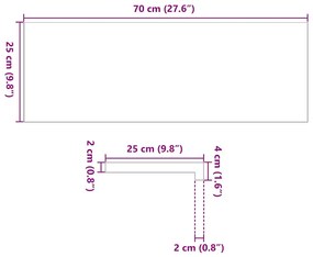 Πατάκια Σκάλας 8 τεμ. Σκούρο Καφέ 70x25x2 cm Ξύλο Δρυός - Καφέ