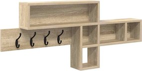 vidaXL Τοίχου Κρεμάστρα Δρύς Sonoma 100 x 12 x 43,5 εκ
