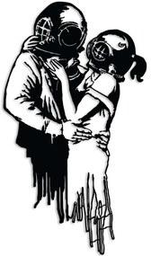 Διακοσμητικό Τοίχου Banksy 891TNL3670 47x85cm Black Wallity Μέταλλο