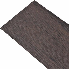 vidaXL Πλάκες Δαπέδου 36 pcs Σκούρο Καφέ 5,02 m² PVC