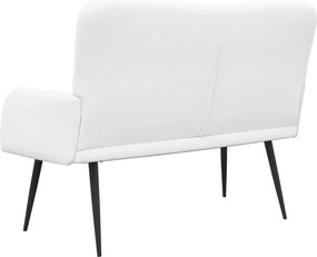 vidaXL Καναπές 2 ατόμων Λευκό 115 x 61 x 87 εκ. Ύφασμα