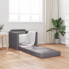 vidaXL Κρεβάτι Καναπέ 2 σε 1 Γκρι 74x77x81 cm Από Ψεύτικο Δέρμα