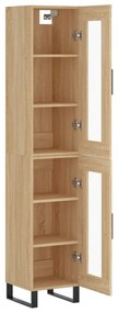 vidaXL Μπουφές Sonoma δρυς 34,5 x 34 x 180 εκ. από Επεξεργασμένο Ξύλο
