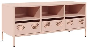 vidaXL Έπιπλο Τηλεόρασης Ροζ 101,5x39x43,5 εκ. Ατσάλι Ψυχρής Έλασης