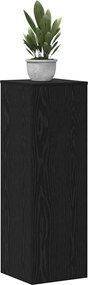 vidaXL Βάση φυτών 2 pcs Μαύρη Οξυά 33 x 33 x 100 cm Επεξεργασμένο ξύλο