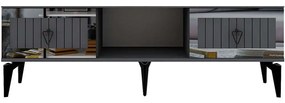 Έπιπλο Τηλεόρασης Linda 475OLV2906 150x29,6x44,6cm Anthracite-Silver