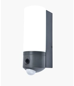 Φωτιστικό Τοίχου Με Κάμερα Pollux 5196004118 IP44 Led 2700-6500K Lutec Connect 23,6x11,1x8cm Dark Grey Lutec